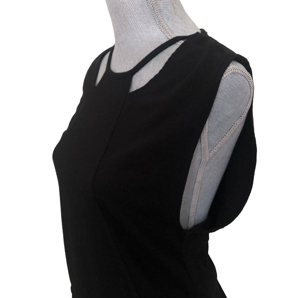 🌵 Nanette Lepore Women's Black Cutout Yoke Scoop-Back Sleeveless Tank - S/P